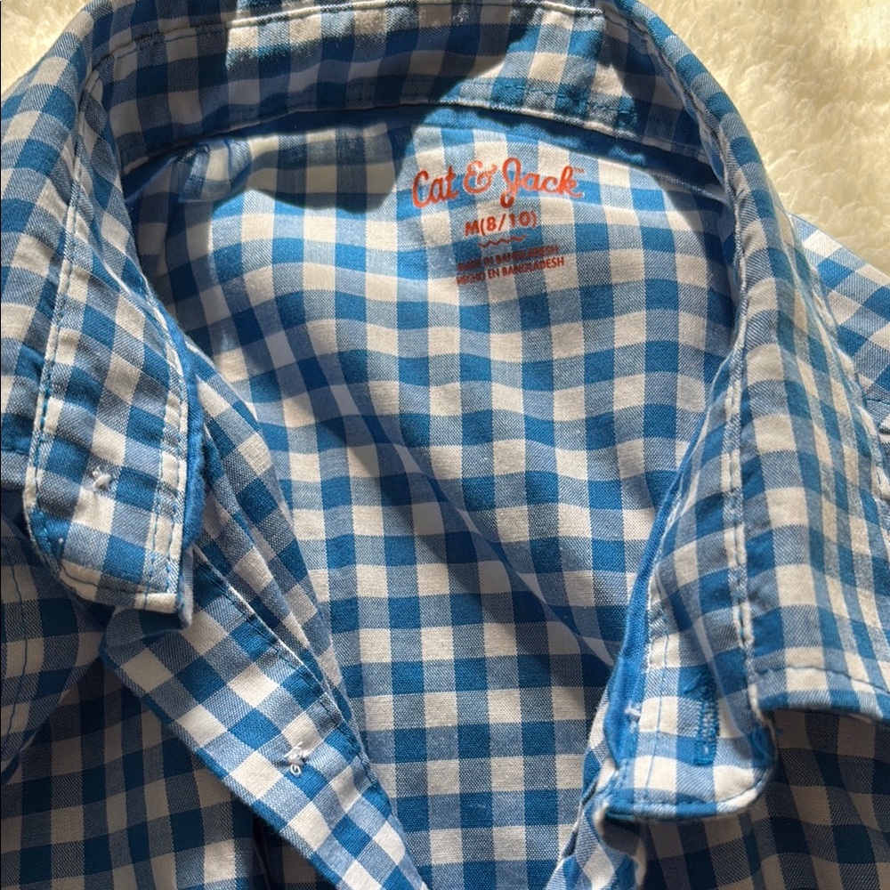 Cat & Jack Blue Checkered Boy’s Shirt